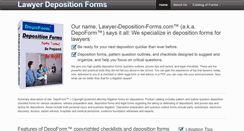 Desktop Screenshot of lawyer-deposition-forms.com