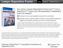 Tablet Screenshot of lawyer-deposition-forms.com